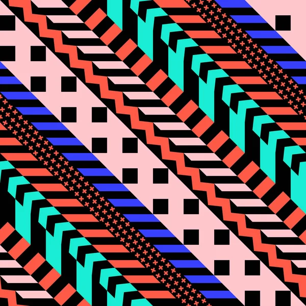 Retro renk seamless modeli. Süslü geometrik sanat baskı. Etnik hipster süs satırları zemin.