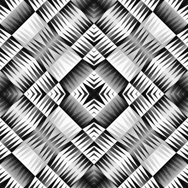 民族部族のシームレスなパターン。幾何学的な装飾用のイラスト。白と黒のスタイリッシュなテクスチャ — ストック写真