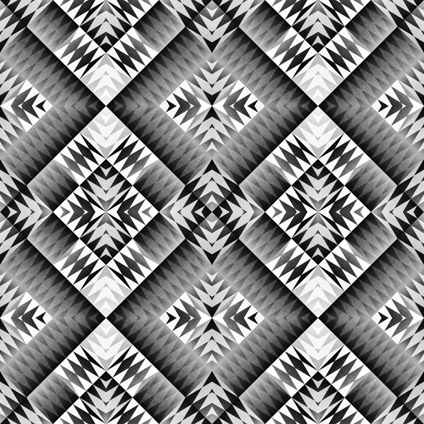 Ethnic Tribal Seamless Pattern. Geometric Ornamental illustration. Black and White Stylish Texture — Stock Photo, Image