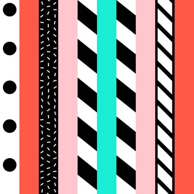 Retro renk seamless modeli. Süslü geometrik sanat baskı. Etnik hipster süs satırları zemin.