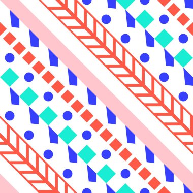 Retro renk seamless modeli. Süslü geometrik sanat baskı. Etnik hipster süs satırları zemin.
