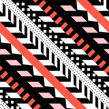 Retro renk seamless modeli. Süslü geometrik sanat baskı. Etnik hipster süs satırları zemin.