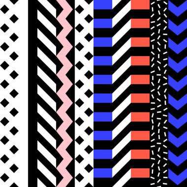 Retro renk seamless modeli. Süslü geometrik sanat baskı. Etnik hipster süs satırları zemin.