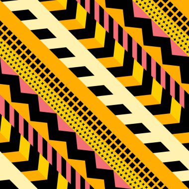 Retro renk seamless modeli. Süslü geometrik sanat baskı. Etnik hipster süs satırları zemin.