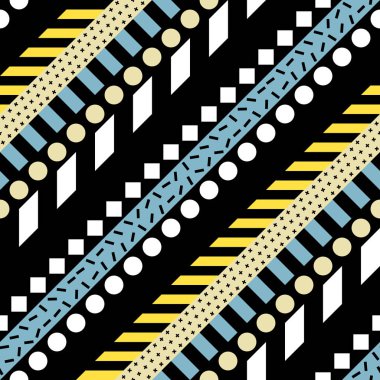 Retro renk seamless modeli. Süslü geometrik sanat baskı. Etnik hipster süs satırları zemin.