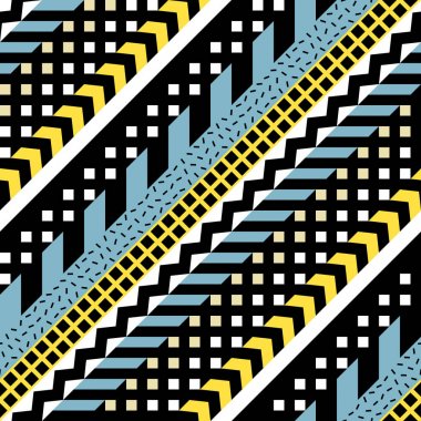 Retro renk seamless modeli. Süslü geometrik sanat baskı. Etnik hipster süs satırları zemin.