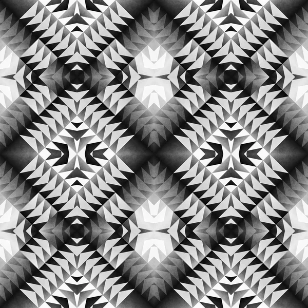 Etnik kabile Seamless modeli. Geometrik süs illüstrasyon. Siyah ve beyaz şık doku