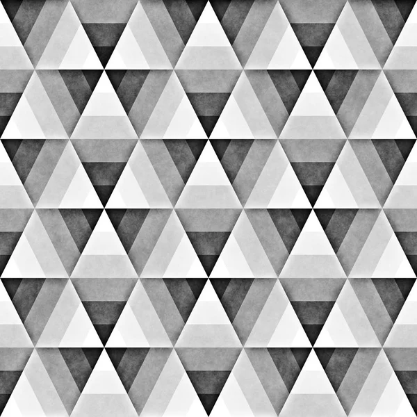 Nahtloses monochromes Muster. Grungy geometrischen Formen Fliesen. — Stockfoto