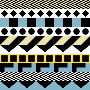 Retro renk seamless modeli. Süslü geometrik sanat baskı. Etnik hipster süs satırları zemin.