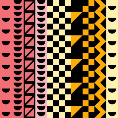 Retro renk seamless modeli. Süslü geometrik sanat baskı. Etnik hipster süs satırları zemin.