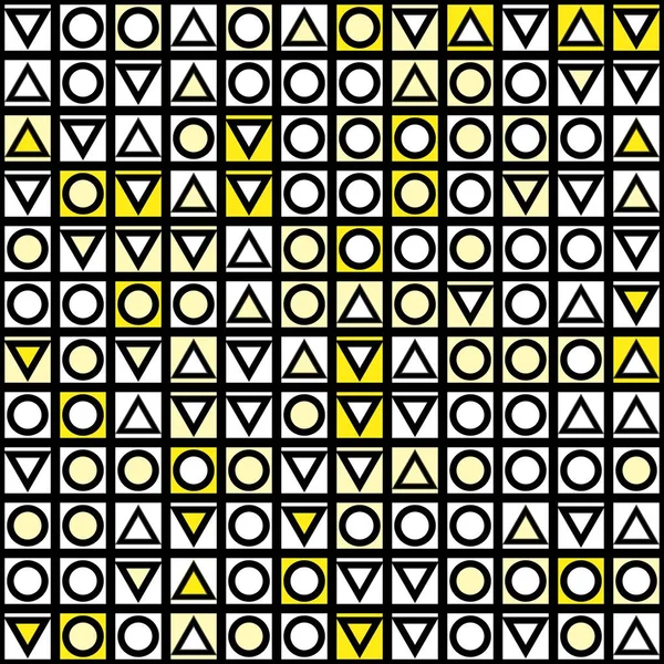 タイル装飾の幾何学的図形。白黒の不規則なパターン — ストック写真