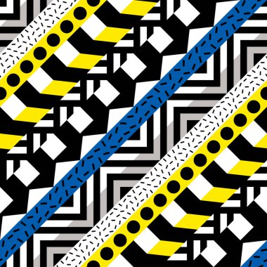 Retro renk seamless modeli. Süslü geometrik sanat baskı. Etnik hipster süs satırları zemin.