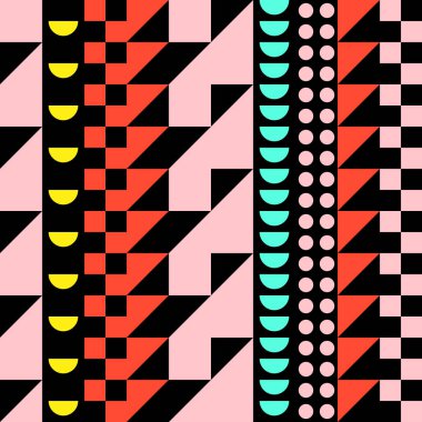 Retro renk seamless modeli. Süslü geometrik sanat baskı. Etnik hipster süs satırları zemin.