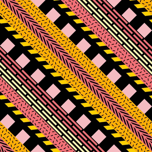 Retro renk seamless modeli. Süslü geometrik sanat baskı. Etnik hipster süs satırları zemin.