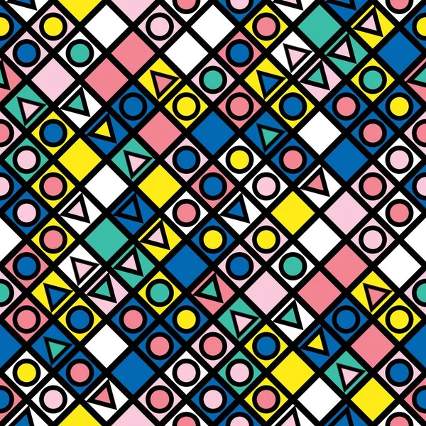 Fayans dekoratif geometrik şekiller. Çok renkli düzensiz. Renkli arka plan. Sanatsal dekoratif süs kafes