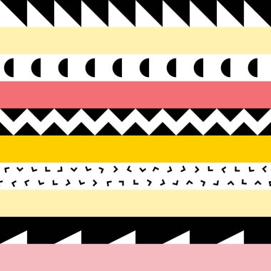 Retro renk seamless modeli. Süslü geometrik sanat baskı. Etnik hipster süs satırları zemin.