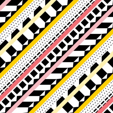 Retro renk seamless modeli. Süslü geometrik sanat baskı. Etnik hipster süs satırları zemin.