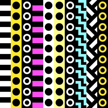 Retro renk seamless modeli. Süslü geometrik sanat baskı. Etnik hipster süs satırları zemin.