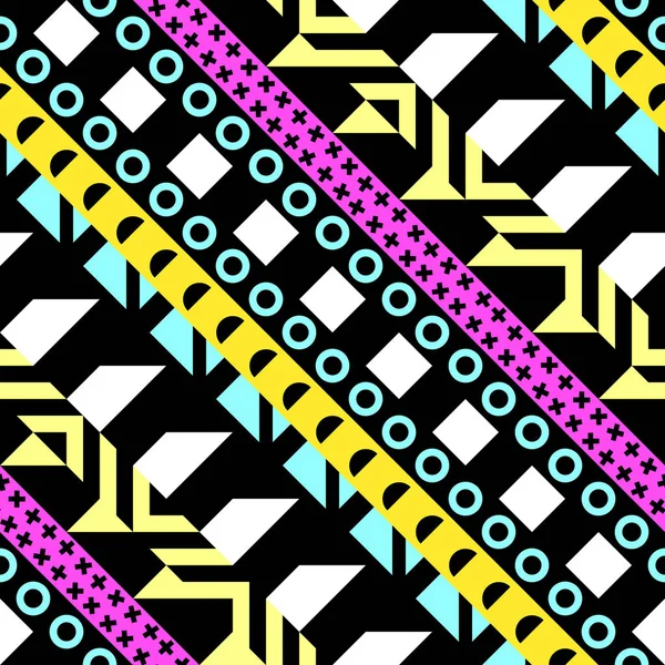 Retro renk seamless modeli. Süslü geometrik sanat baskı. Etnik hipster süs satırları zemin.