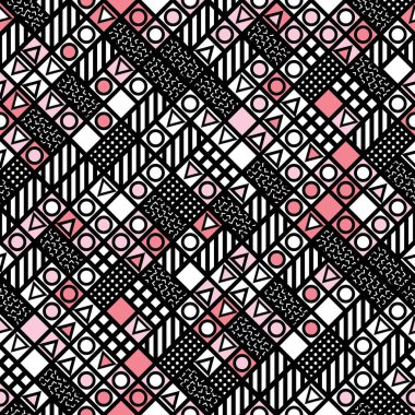 Fayans dekoratif geometrik şekiller. Tek renkli düzensiz. Arka plan. Sanatsal dekoratif süs kafes