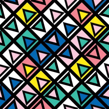 Fayans dekoratif geometrik şekiller. Çok renkli düzensiz. Renkli arka plan. Sanatsal dekoratif süs kafes