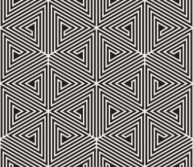 Vektör seamless modeli. Modern şık soyut doku. Geometrik döşeme gelen çizgili öğe yinelenen