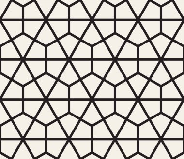 Vektör seamless modeli. Modern şık soyut doku. Çizgili öğelerinden geometrik döşeme yinelenen