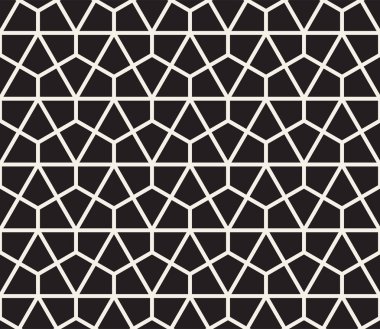 Vektör seamless modeli. Modern şık soyut doku. Çizgili öğelerinden geometrik döşeme yinelenen