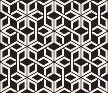 Vektör seamless modeli. Modern şık soyut doku. Geometrik döşeme gelen çizgili öğe yinelenen