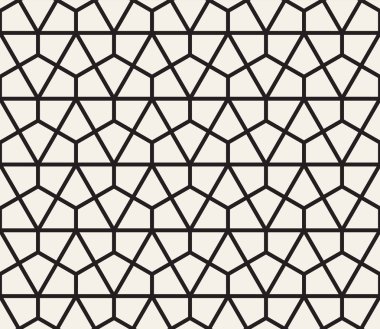 Vektör seamless modeli. Modern şık soyut doku. Geometrik döşeme gelen çizgili öğe yinelenen