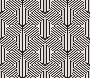 Vektör seamless modeli. Modern şık soyut doku. Geometrik döşeme gelen çizgili öğe yinelenen