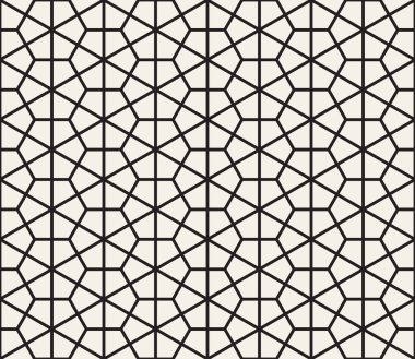 Vektör seamless modeli. Modern şık soyut doku. Geometrik döşeme gelen çizgili öğe yinelenen