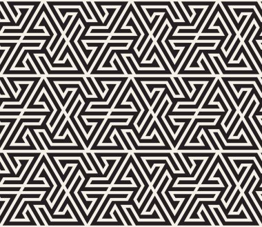 Vektör seamless modeli. Modern şık soyut doku. Çizgili öğelerinden geometrik döşeme yinelenen