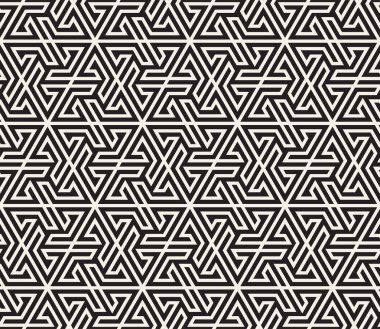 Vektör seamless modeli. Modern şık soyut doku. Çizgili öğelerinden geometrik döşeme yinelenen