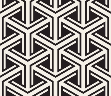 Vektör seamless modeli. Modern şık soyut doku. Geometrik çizgili öğeleri kutusundan yinelenen