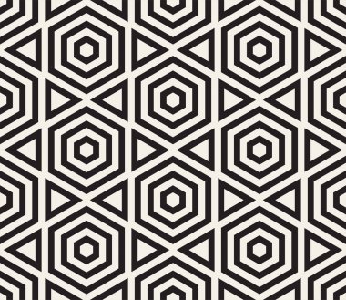 Vektör seamless modeli. Modern şık soyut doku. Geometrik çizgili öğeleri kutusundan yinelenen