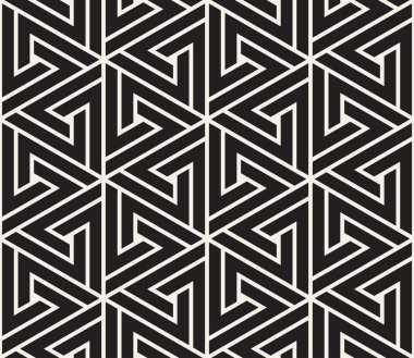 Vektör seamless modeli. Modern şık soyut doku. Geometrik çizgili öğeleri kutusundan yinelenen