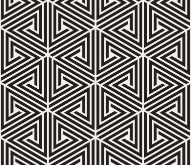 Vektör seamless modeli. Modern şık soyut doku. Geometrik çizgili öğeleri kutusundan yinelenen