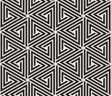 Vektör seamless modeli. Modern şık soyut doku. Geometrik çizgili öğeleri kutusundan yinelenen