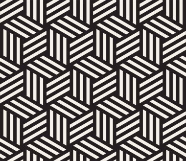Vektör seamless modeli. Modern şık soyut doku. Geometrik çizgili öğeleri kutusundan yinelenen