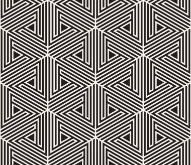 Vektör seamless modeli. Modern şık soyut doku. Geometrik çizgili öğeleri kutusundan yinelenen