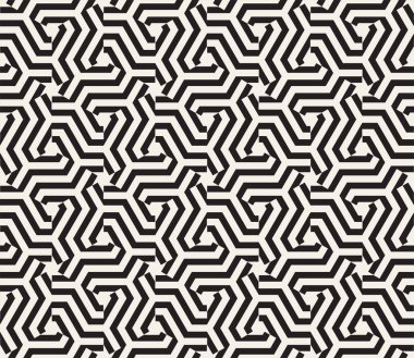 Vektör seamless modeli. Modern şık soyut doku. Geometrik çizgili öğe kutusundan yinelenen