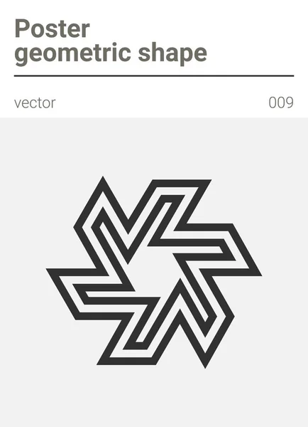 Poster bentuk vektor geometris minimal - Stok Vektor