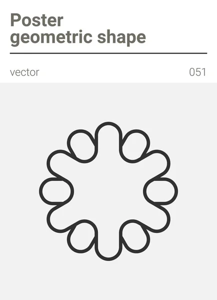 Affiche forme vectorielle géométrique minimale — Image vectorielle