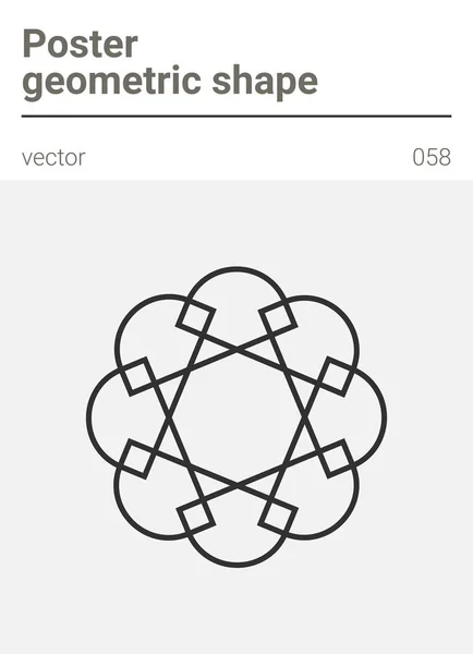 Минимальная геометрическая форма плаката — стоковый вектор