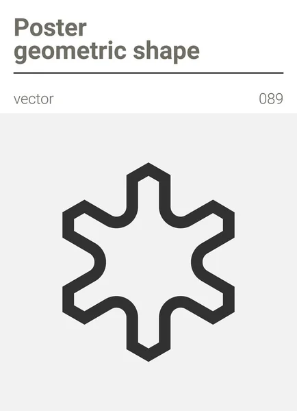 Минимальная геометрическая форма плаката — стоковый вектор