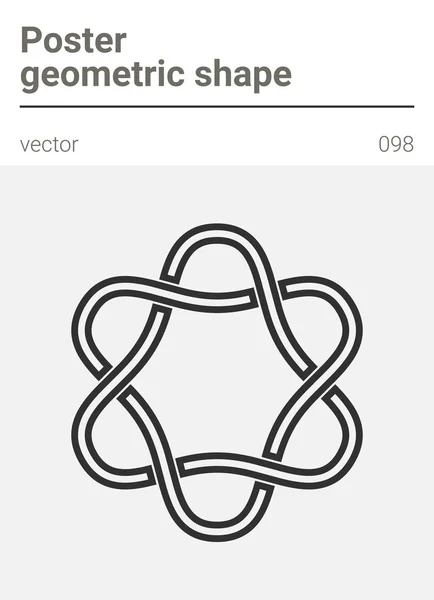 Минимальная геометрическая форма плаката — стоковый вектор
