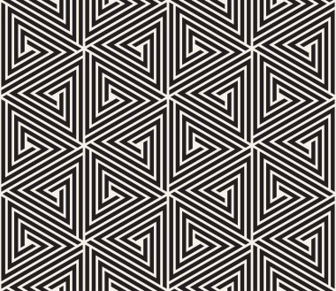 Vektör seamless modeli. Modern şık soyut doku. Çizgili öğelerinden geometrik döşeme yinelenen