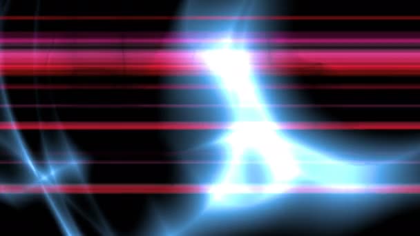 Flüssige Lichter mit violetten Linien — Stockvideo