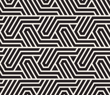 Vektör kesintisiz geometrik desen. Basit soyut çizgiler kafes. Yinelenen öğeleri şık arka plan